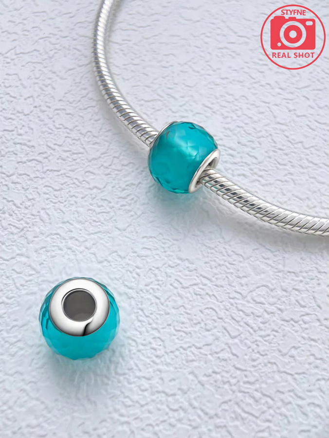 Charms Perle, 925 Silber, Bunt, Glas, Damen - Bild 2