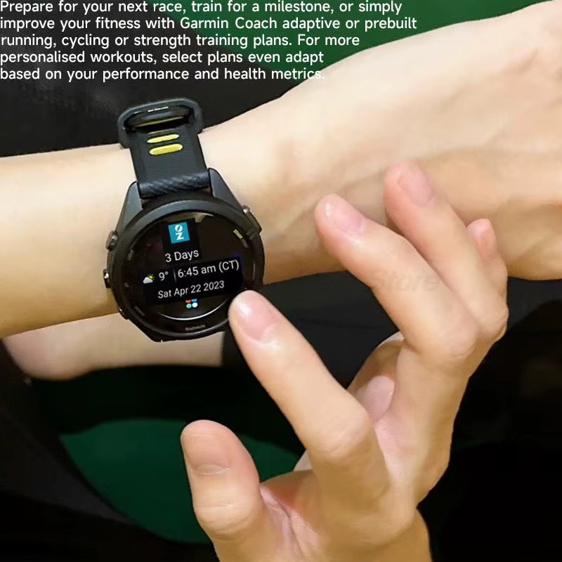 Garmin Forerunner 265 Sportuhr in Schwarz mit GPS, Herzfrequenzmessung und SpO2-Sensor für Laufen, Fitness und Marathon - Bild 1