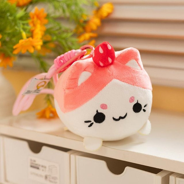 Yiran Health & Beauty Kawaii Katze Plüschtier, Rosa, 12cm - Bild 1