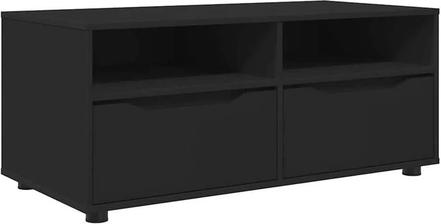 vidaXL TV-Schrank modern Schwarz aus Holzwerkstoff B/T/H: 100 x 48 x 43 cm - Bild 1