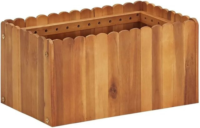 DELUKE Hochbeet JONA aus Akazienholz in Braun-antik, B/T/H: 50 x 30 x 25 cm - Bild 1