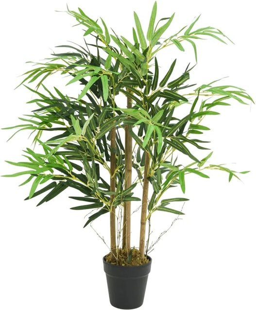 Künstlicher Bambusbaum von furnicato in Grün mit 500 Blättern, Höhe: 80 cm - Bild 1