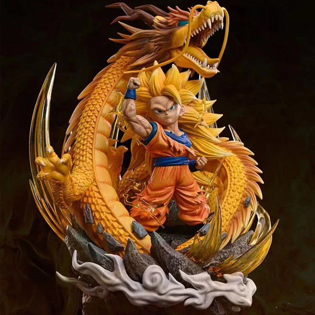 Bandai Dragon Ball Z Ssj3 Goku Actionfiguren, 14cm, Kunststoff - Bild 1