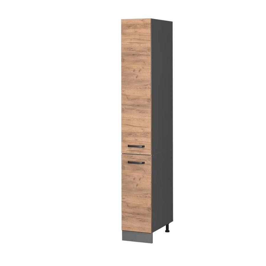 Vicco Apothekerhochschrank R-Line Küchenschrank Eiche Anthrazit B: 30 cm, T: 57,2 cm, H: 207 cm - Bild 3