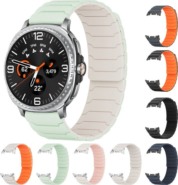CAOWTAN Uhrenarmband Silikon, pink, Samsung Galaxy Watch 8, Watch8 Classic - Bild 1