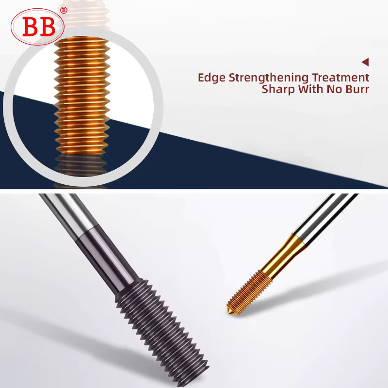 BB Fluteless Tap Thread Forming Extruded HSS TiN Coated M35 Co5 CNC-Werkzeug für Aluminium, Metall und Stahl in Gold - Bild 3