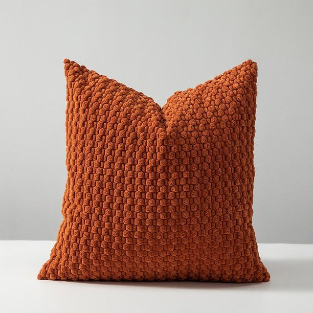 Houspace Samt Kissenbezug doppelseitiges Design in Orange, B/H: 40 x 40 cm - Bild 1