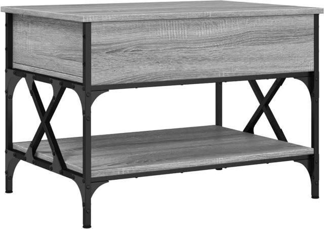 vidaXL Couchtisch Grau Sonoma aus Holzwerkstoff und Metall, B/T/H: 70 x 50 x 50 cm - Bild 1