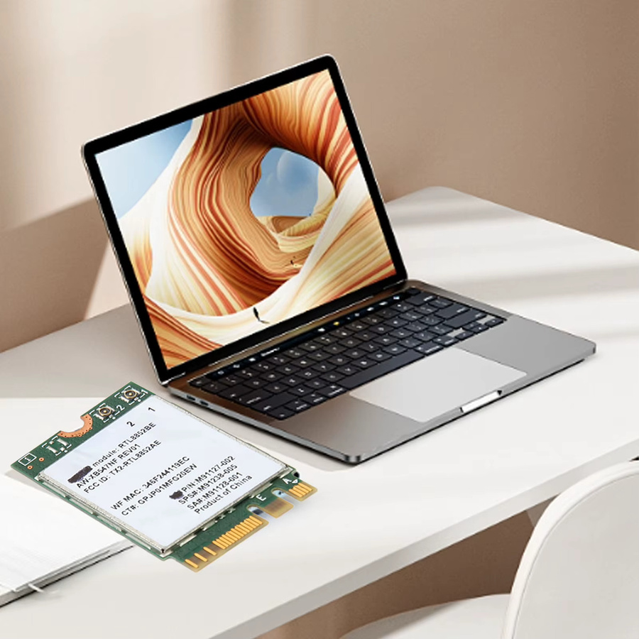 YOUTHINK RTL8852BE M.2 NVMe Netzwerkkarte mit Dualband Wi-Fi 2,4 GHz und 5 GHz, 1800 Mbit/s und Bluetooth 5.2 für deinen PC, Grün - Bild 4