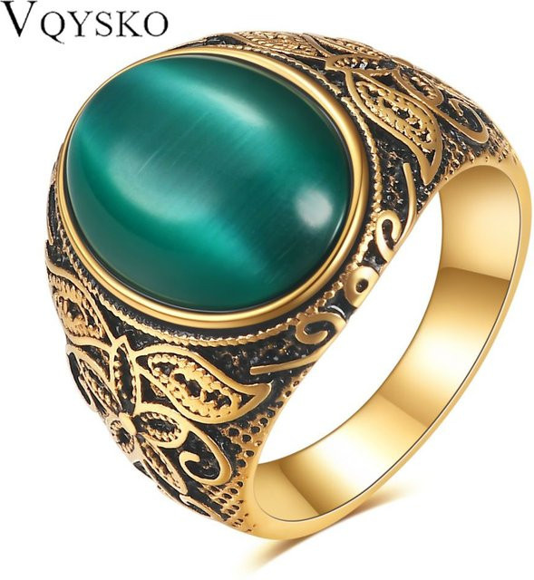 VQYSKO Ring Edelstahl, Türkis, Unisex - Bild 1