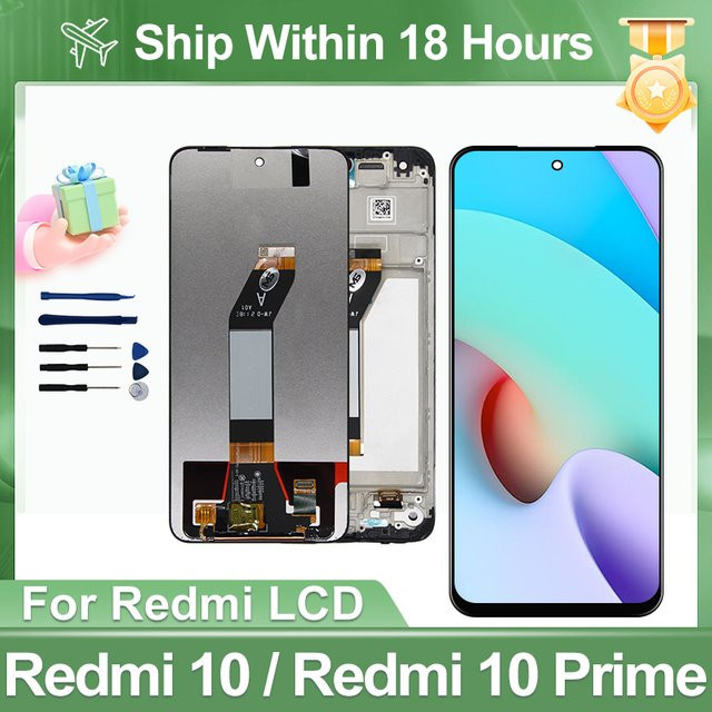 Xiaomi Redmi 10 LCD-Display Touchscreen Digitalisierer Ersatzteil Display-Baugruppe in Schwarz 6.5 Zoll - Bild 1