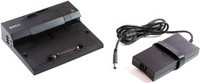 Dell E-Simple Port Replicator in Schwarz mit Wechselstromadapter und britischem Kabelsatz für Latitude E4200, E4300, E5400, E5500, E6400, E6500 und Precision M2400, M4400 (452-10769) - Bild 1