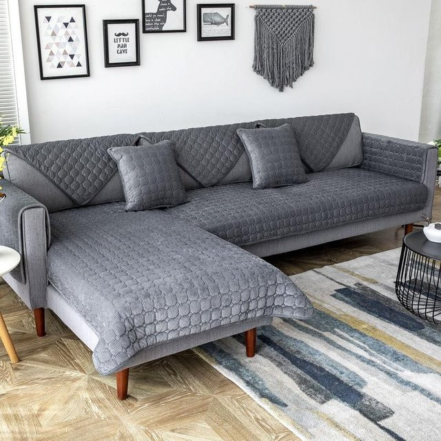 Super Six Nordisches Sofa-Kissen aus Stoffleder mit Plüschbezug, quadratisch, B/T/H: 70 x 70 x 70 cm - Bild 1
