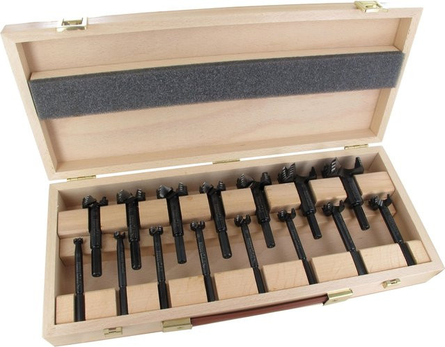 Famag Forstnerbohrer Satz WS-Bormax 2.0, 15-teilig, Holzbohrer mit Zentrierspitze, Schwarz - Bild 1