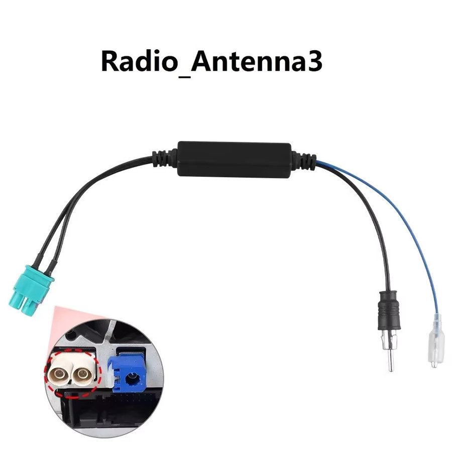 HIZPO Dual Fakra Radio Antennenadapter für Volkswagen Skoda Seat und Audi zur Verbindung von Autoradio und Multimedia-Systemen - Bild 1