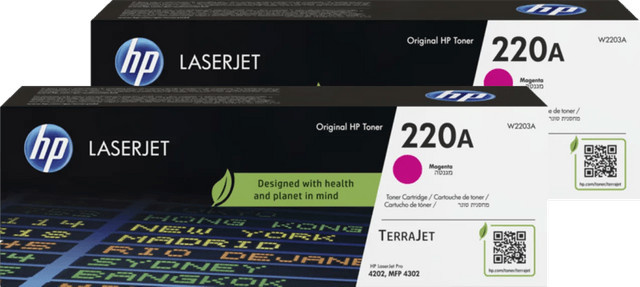 HP 220A LaserJet Toner Magenta Pink für HP Color LaserJet Pro 4302 (2 Stück) - Bild 1