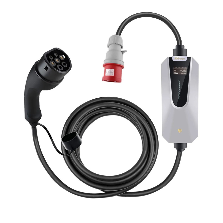Junsun EV Wallbox Ladegerät 11kW mit App-Steuerung via Wi-Fi, 3-phasig, 6-16A, Weiß, 6m Kabel - Bild 2