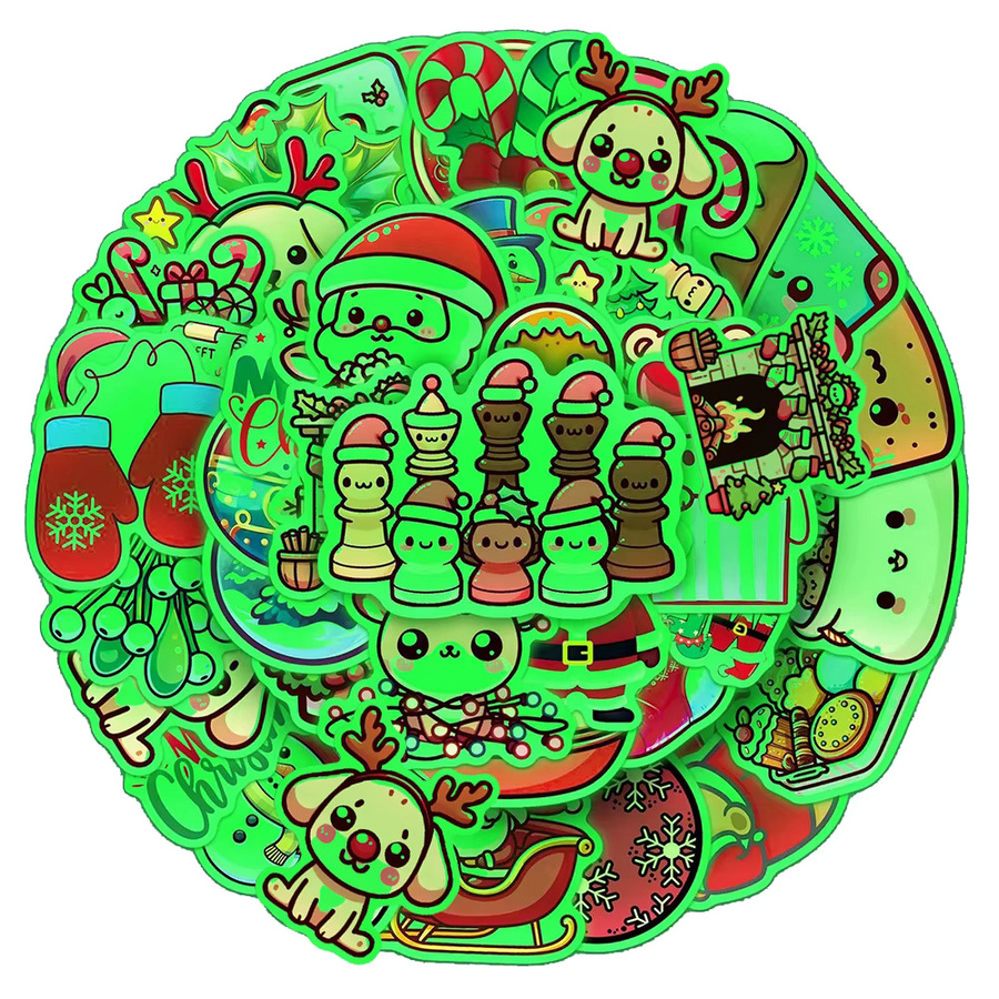 Charile Cartoon Neon Leuchtende Aufkleber, multicolour, 10-teiliges Set - Bild 2