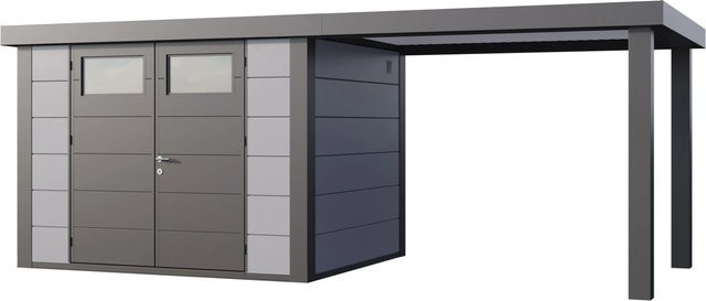 Telluria Gerätehaus Classico in Grau mit Außenmaß B: 602 cm, H: 258 cm, T: 219 cm - Bild 1