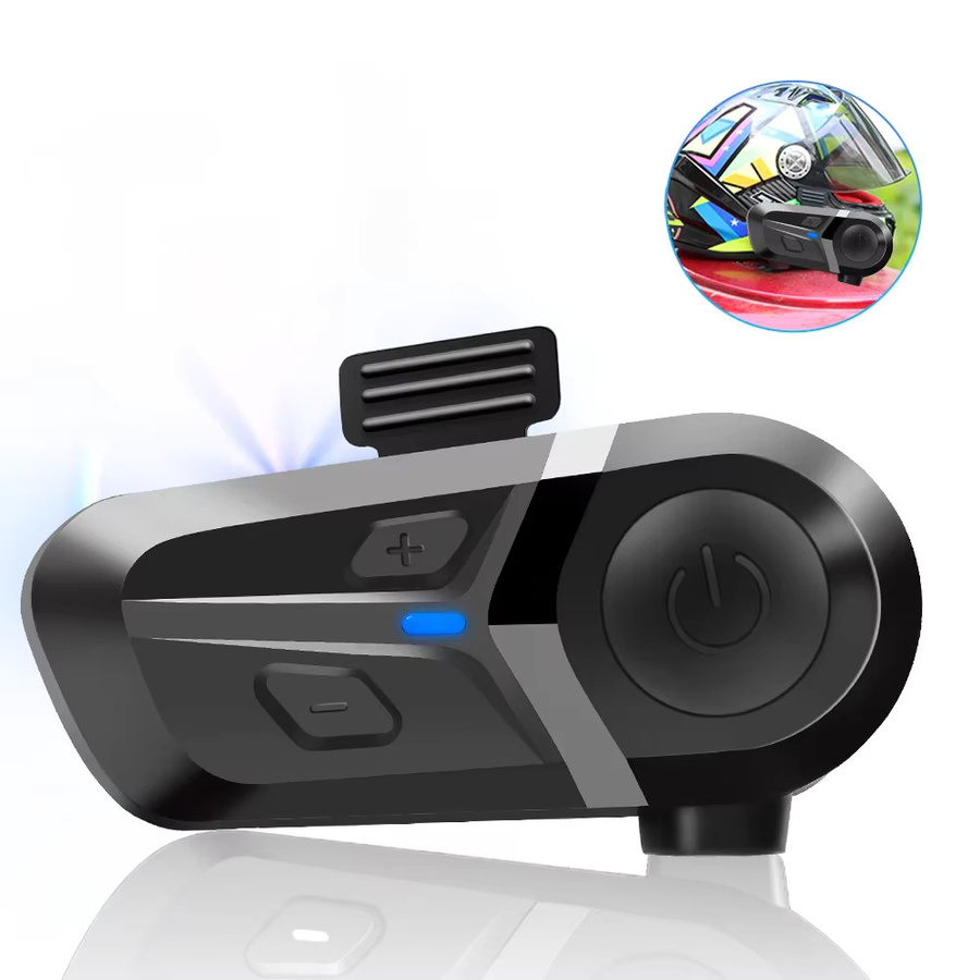 Kihous Bluetooth 5.3 Motorrad Helm Headset Wasserdicht mit Freisprecheinrichtung und Musikplayer in Schwarz - Bild 6