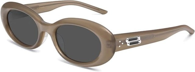Gentle Monster MOLTA-BRC9 Sonnenbrille, Rund, Vollrand, Metall, Braun, Grau, Unisex - Bild 1