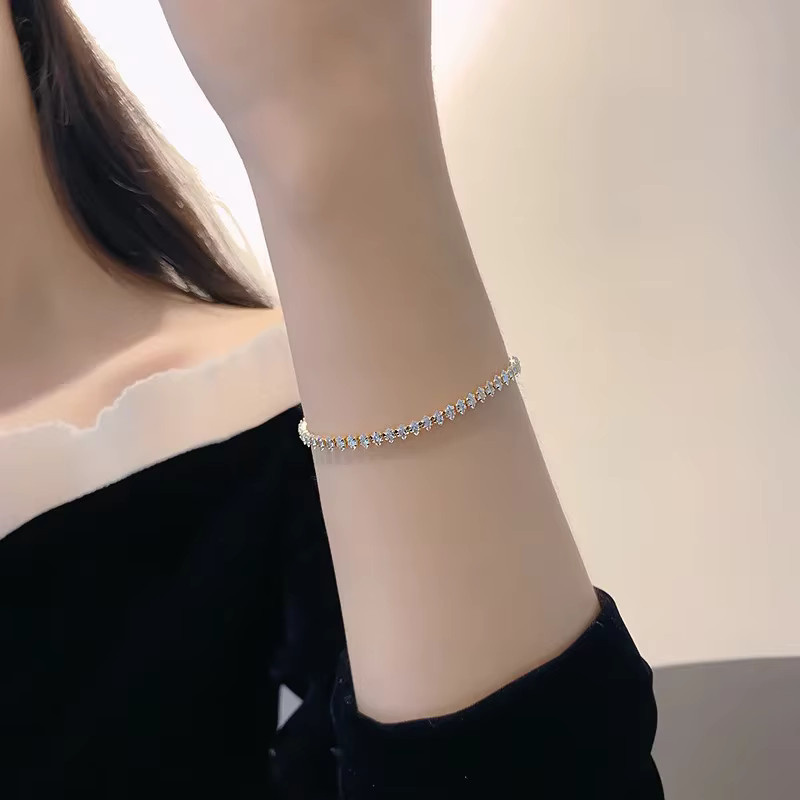 sharelucky Tennisarmband, Kristall, Gold, Damen - Bild 3