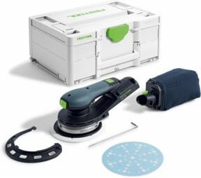 Festool Akku-Exzenterschleifer ETSC 2 150-Basic 18V in Grau mit 150 mm Schleifteller