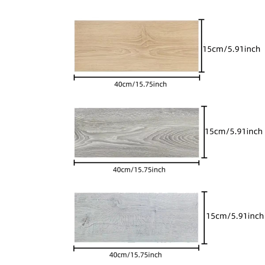 10er Set selbstklebende Boden Tapete in Holzoptik, Farbe Braun, B: 40 cm, T: 15 cm - Bild 2