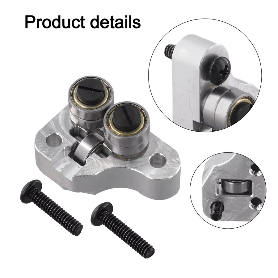 DAZZLEEX 1-teiliges Vorderführungsrollen-Set für Bandsägen 2729-20, 6232-20, 6238-20, Teilenummer 42-24-0015, Farbe: Silber - Bild 2
