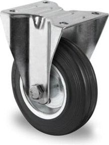 CASCOO Bockrolle Serie SWS4 mit Rollenlager aus Stahl und Kunststoff, Durchmesser: 160 mm, verzinkt - Bild 1