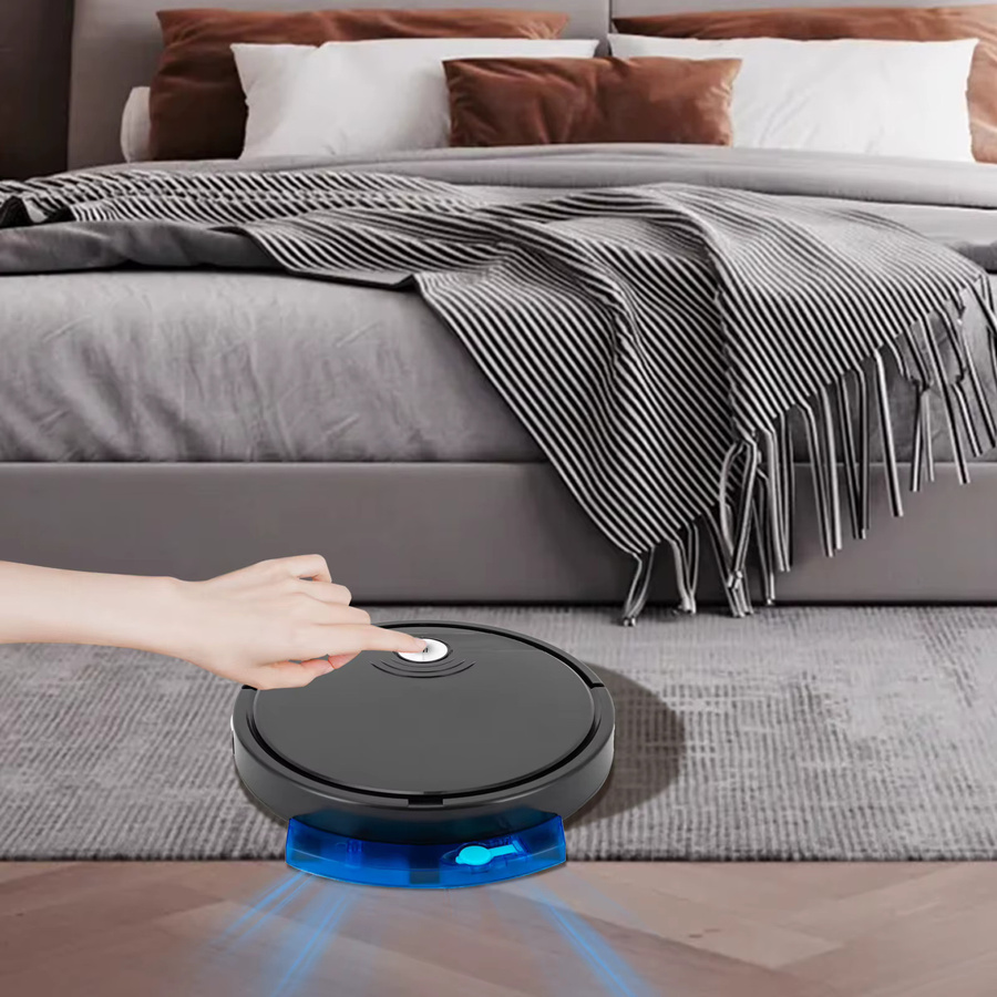 Bymaocar 3-in-1 Roboter-Staubsauger mit 1800Pa Saugkraft, Kehr- und Wischfunktion, App-Steuerung, 6 Modi und Absturzsicherung, Schwarz - Bild 2