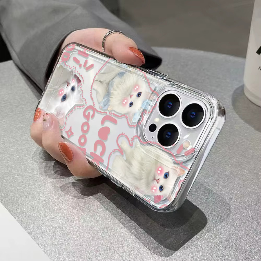 Transparente Silikon-Handyhülle mit Katzen-Motiv für Samsung Galaxy S25 Ultra, S26, S24 FE, S23 Plus und S22 Edge - Bild 5