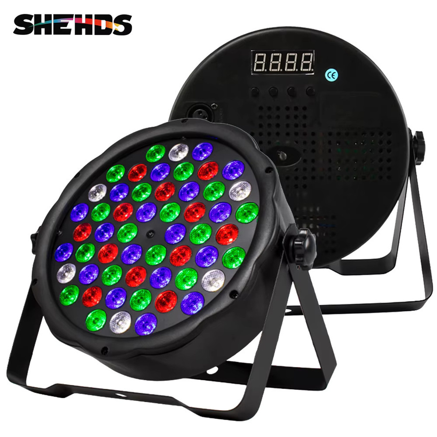 SHEHDS RGBW LED Par-Licht mit 54 x 3W Multicolour Effekt und 8 Kanälen, Schwarz - Bild 2