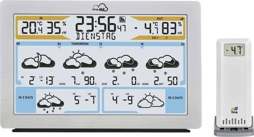 TFA Dostmann TFA.me ID-02 WLAN-Wetterstation mit 6-Tage-Vorhersage in Weiß - Bild 1