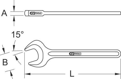 KS Tools BRONZEplus Einmaulschlüssel aus Aluminium-Bronze in Gold, 25 mm - Bild 1