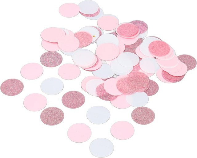 GoolRC Papier Konfetti in Pink, Weiß und Gold für deine Tischdekoration bei Anlässen wie Geburtstag, Valentinstag oder Muttertag, 100 g - Bild 1