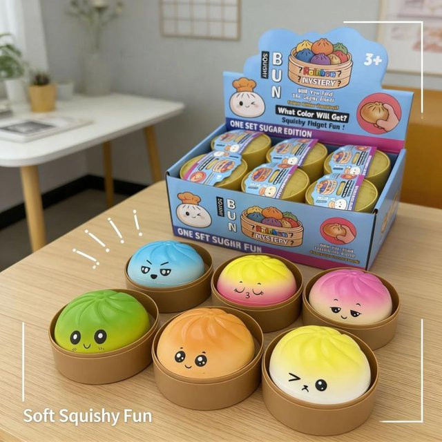NEEDOH Bunte Squishy Überraschungsboxen, 1-2er-Pack, ab 3 Jahren - Bild 1