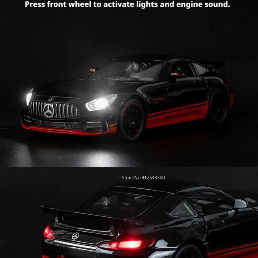 RMZ city GTR SLR Automodell, 1:24 Maßstab, mit Licht und Sound, Rückziehfunktion - Bild 3
