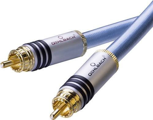 Oehlbach XXL Series 2 Cinch Audio Anschlusskabel Blau mit vergoldeten Steckkontakten, Länge: 1,75 m - Bild 1
