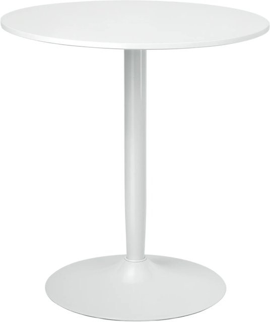 HOMCOM Runder Esstisch für 2 Personen in Weiß mit Stahlbein und MDF-Platte, Durchmesser: 70 cm, Höhe: 75 cm - Bild 1