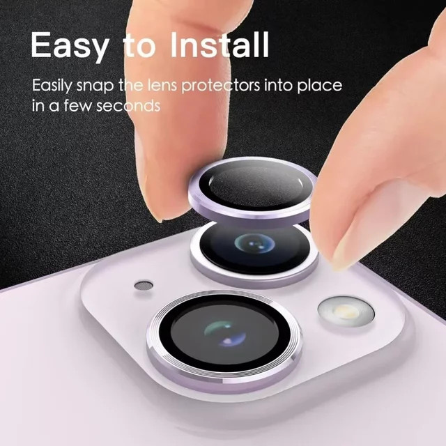 Kamera Objektiv Schutz Glas Set für iPhone 13 14 15 16 Pro Max in Schwarz und Silber - Bild 1