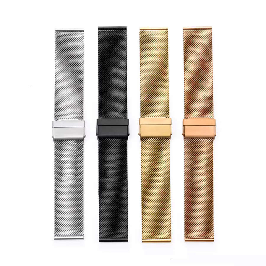 asukaband Uhrenarmband Edelstahl, Mesh Milanese, Silber, Unisex - Bild 6