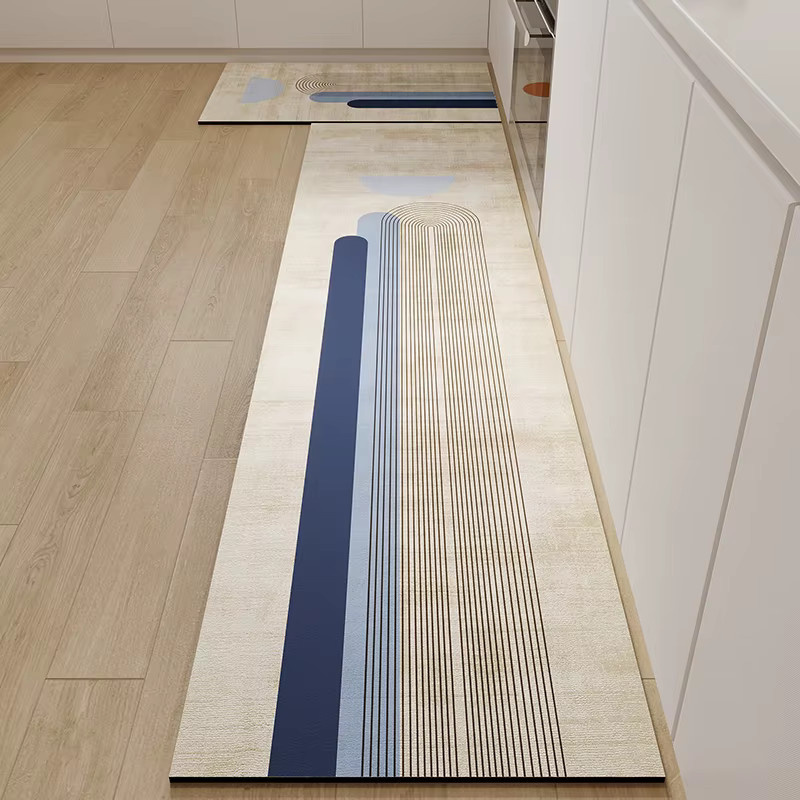 VIKAMA Diatomeenerde Bodenmatte, saugfähig und rutschfest, rechteckig, Multicolour, B/T/H: 60 x 40 x 2 cm - Bild 1