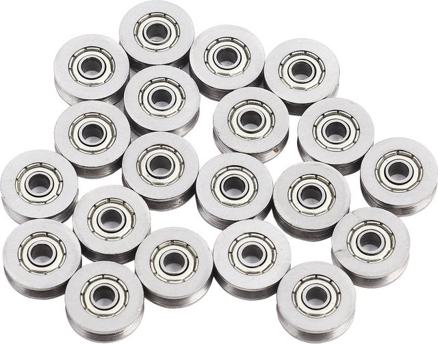 Aramox V623zz Kugellager in Silber für lineare Schienensysteme, Maße: 3 x 12 x 4 mm - Bild 1
