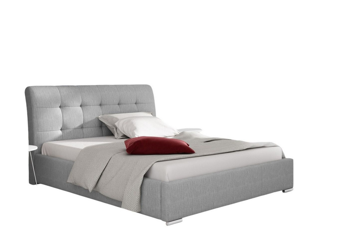 Fun Möbel Polsterbett Doppelbett MATTIS Komplettset Stoff INARI mit Bettkasten, Lattenrost und 7 Zonen Taschenfederkernmatratze 17 cm - Bild 1