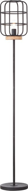 Brilliant Standleuchte Gwen 1-flammig aus Holz und Metall in Schwarz und Braun mit E27 Fassung - Bild 1
