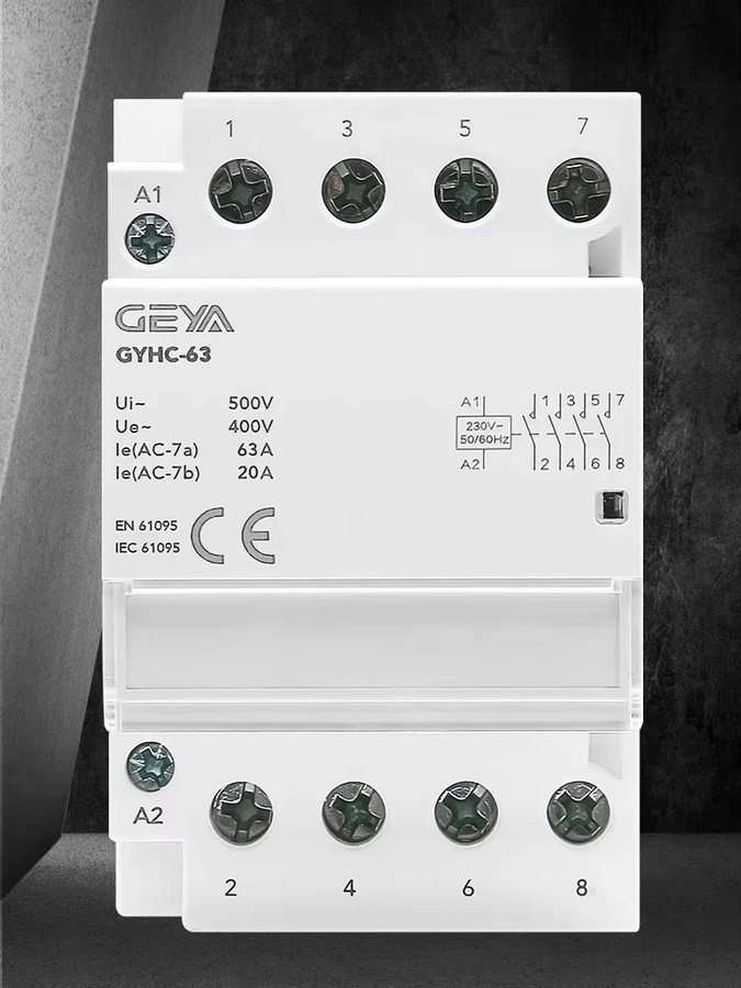 GEYA Modulares AC-Schütz Automatischer Typ für DIN-Schiene in Weiß - Bild 3