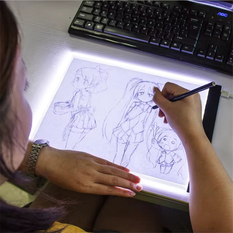 Dimmbares LED-Lichtpad Zeichenbrett für A3, A4 und A5 mit Augenschutz für Diamantmalerei in Schwarz oder Weiß - Bild 1