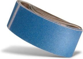 MENZER Schleifbänder für Holz und Metall, Körnung K120, Farbe Blau, B: 7,5 cm, L: 45,7 cm, 10er Packung - Bild 1