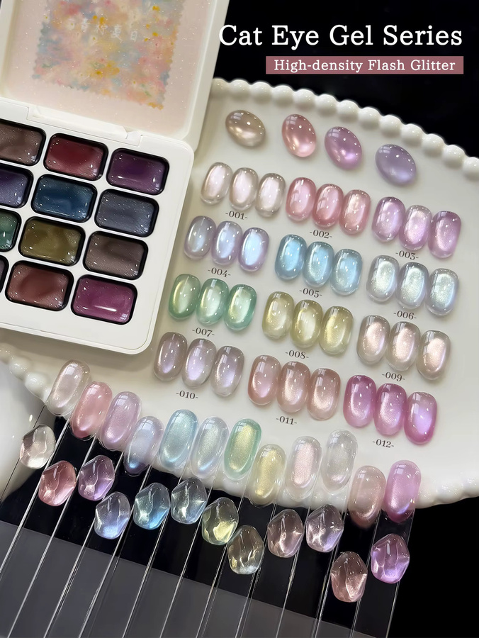 XEIJAYI Cat Eye Nagellack-Gel, 12 Farben, schimmernd - Bild 3